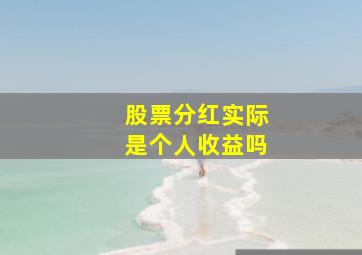 股票分红实际是个人收益吗