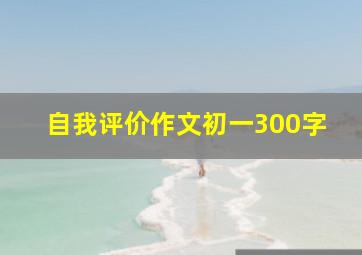 自我评价作文初一300字