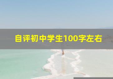 自评初中学生100字左右