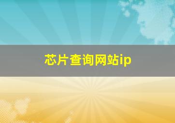 芯片查询网站ip