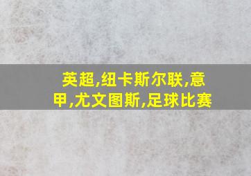 英超,纽卡斯尔联,意甲,尤文图斯,足球比赛