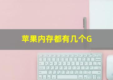 苹果内存都有几个G