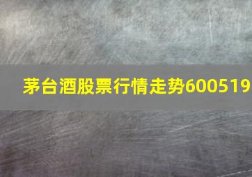 茅台酒股票行情走势600519