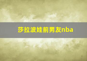 莎拉波娃前男友nba