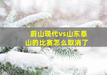 蔚山现代vs山东泰山的比赛怎么取消了