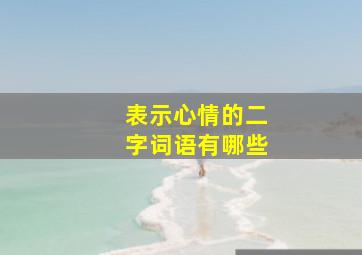 表示心情的二字词语有哪些