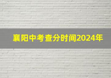 襄阳中考查分时间2024年