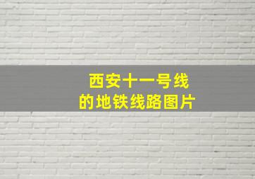 西安十一号线的地铁线路图片