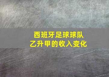 西班牙足球球队乙升甲的收入变化