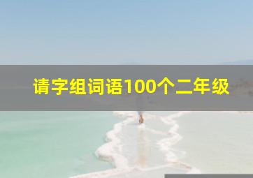 请字组词语100个二年级