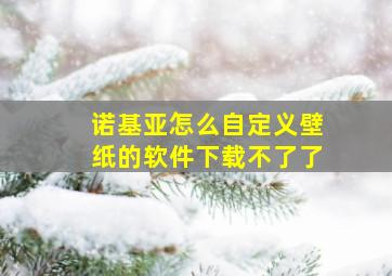 诺基亚怎么自定义壁纸的软件下载不了了