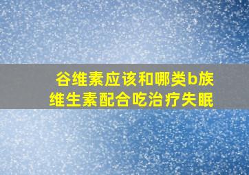 谷维素应该和哪类b族维生素配合吃治疗失眠