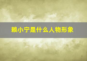 赖小宁是什么人物形象