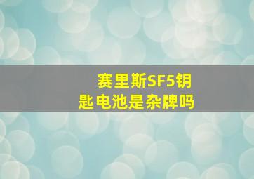 赛里斯SF5钥匙电池是杂牌吗