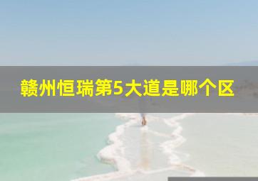 赣州恒瑞第5大道是哪个区