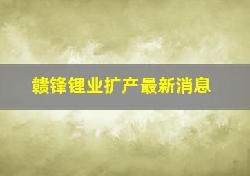 赣锋锂业扩产最新消息