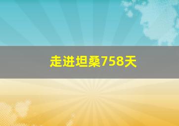 走进坦桑758天