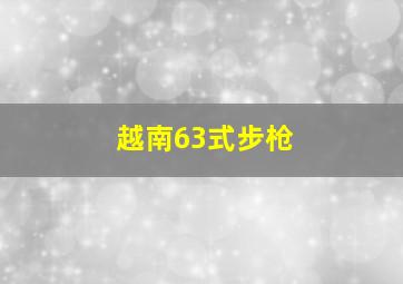 越南63式步枪