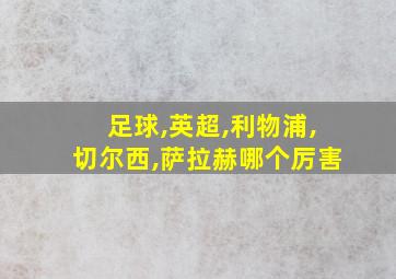 足球,英超,利物浦,切尔西,萨拉赫哪个厉害