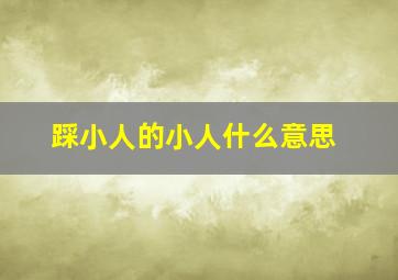 踩小人的小人什么意思