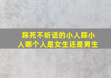 踩死不听话的小人踩小人哪个人是女生还是男生