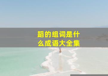 蹈的组词是什么成语大全集