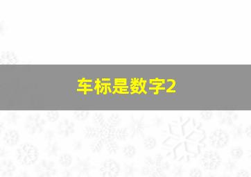 车标是数字2