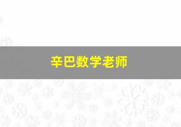 辛巴数学老师