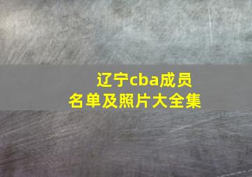 辽宁cba成员名单及照片大全集