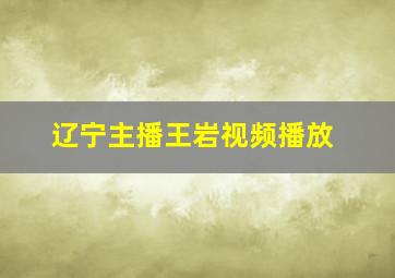 辽宁主播王岩视频播放