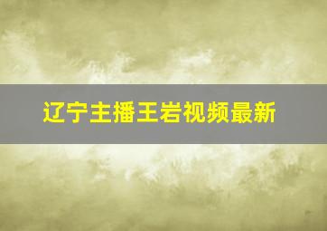 辽宁主播王岩视频最新