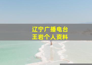 辽宁广播电台王岩个人资料