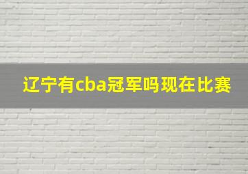 辽宁有cba冠军吗现在比赛