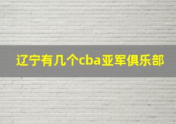 辽宁有几个cba亚军俱乐部