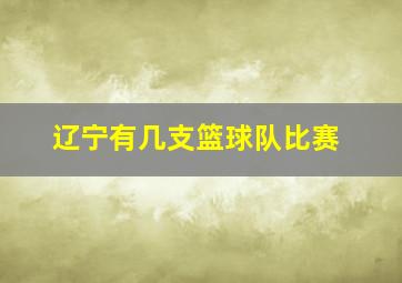 辽宁有几支篮球队比赛