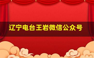 辽宁电台王岩微信公众号