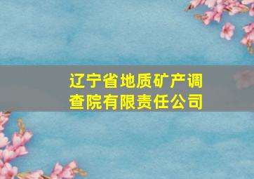 辽宁省地质矿产调查院有限责任公司