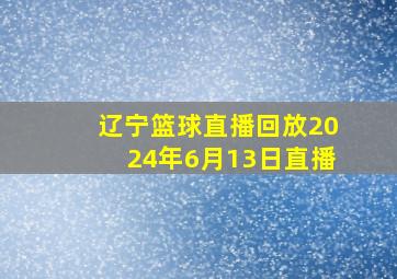 辽宁篮球直播回放2024年6月13日直播