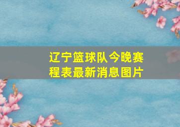 辽宁篮球队今晚赛程表最新消息图片