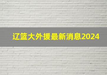 辽篮大外援最新消息2024