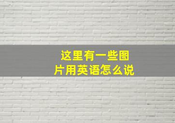 这里有一些图片用英语怎么说