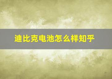 迪比克电池怎么样知乎