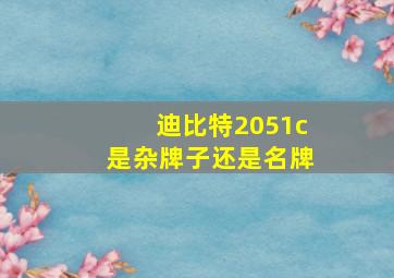 迪比特2051c是杂牌子还是名牌