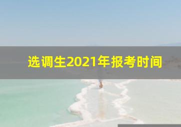 选调生2021年报考时间