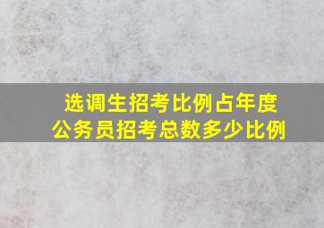 选调生招考比例占年度公务员招考总数多少比例