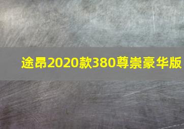 途昂2020款380尊崇豪华版