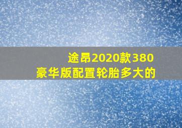 途昂2020款380豪华版配置轮胎多大的