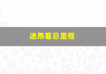 途昂看总里程