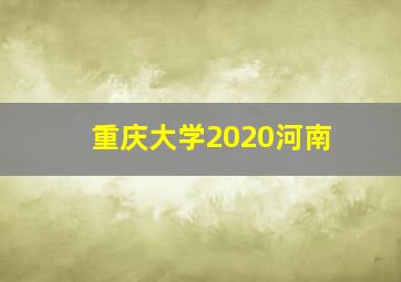 重庆大学2020河南