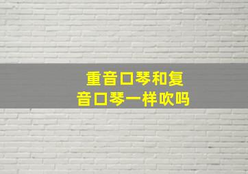 重音口琴和复音口琴一样吹吗